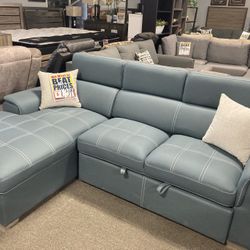 ON SALE‼️CUTEST SLEEPER SECTIONAL $1299😍🩵😱