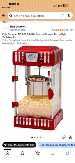 Élite Popcorn Maker