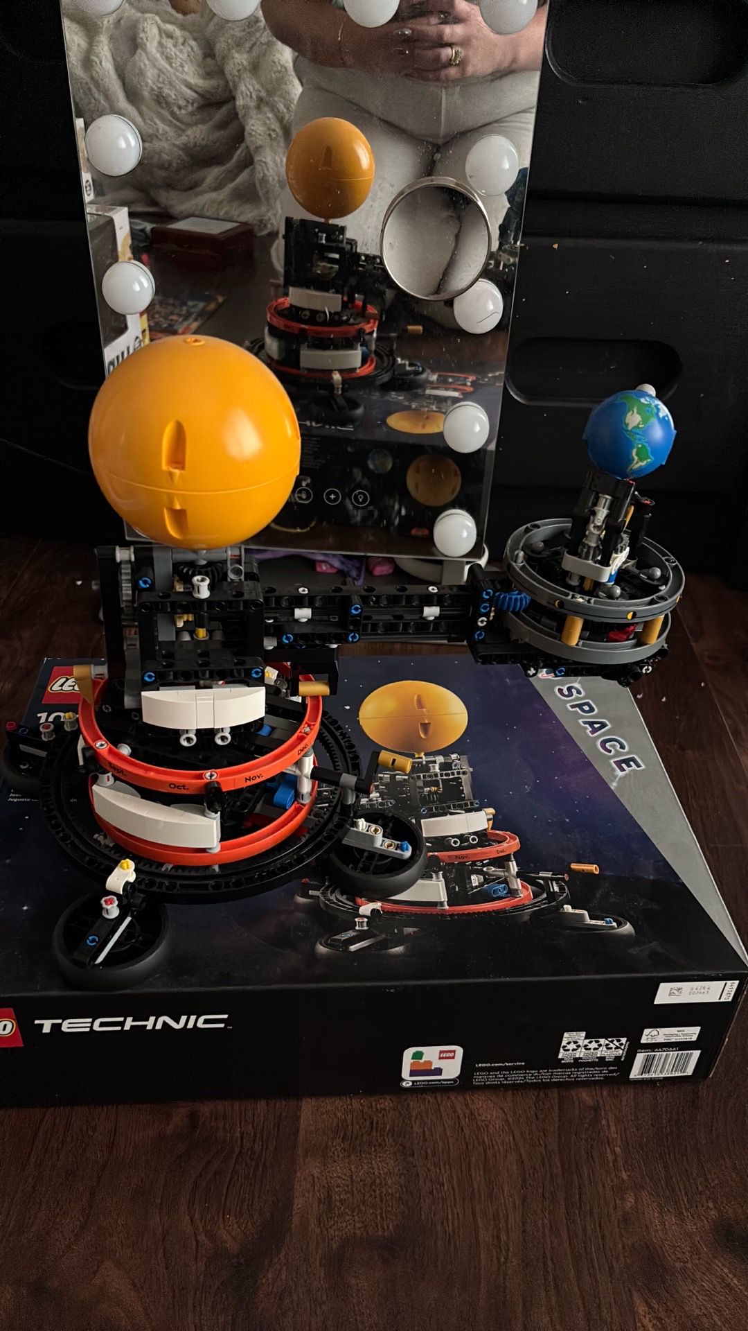 Completed LEGO Technic: Planet Earth and Moon in Orbit (#42179)