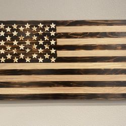 Handmade Wooden American Flag