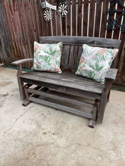 Wood Bench Glider