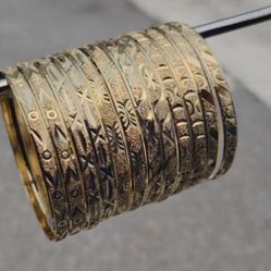 One at 12 bangles Brazilian gold plated