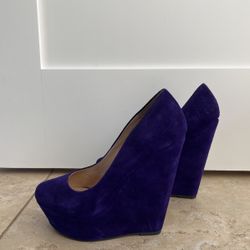 Purple Wedge Heels- Size 37