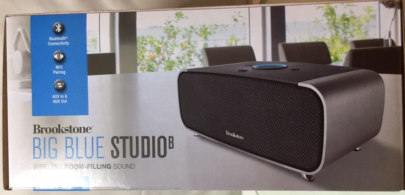 Brookstone Big Blue Studio B Wireless Bluetooth Speaker for Sale