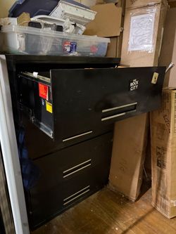 Black Metal Filing Cabinet 4-Drawer