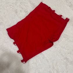 New 1x red stretchy shorts iheartraves festival rave outfit