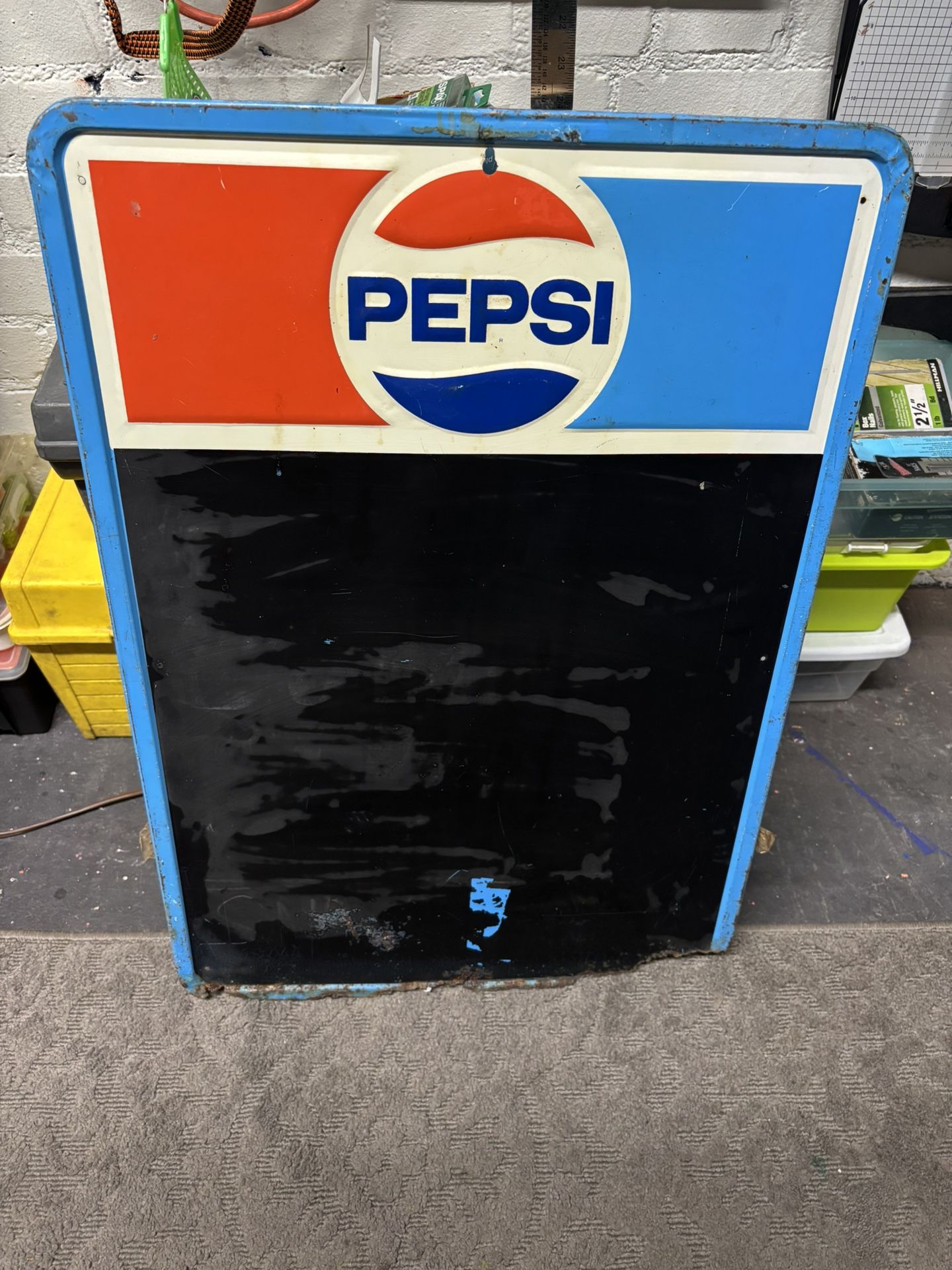 True Vintage 1960s Embossed Metal Advertising Sign