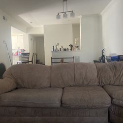 3 Piece Sectional Full Size Layout Bed Couch 