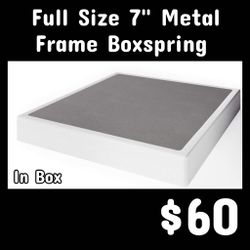 NEW Full Size 7" Metal Frame Boxspring: njft 