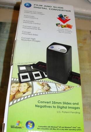 Vupoint 21c Film & Slide Digital Converter New in Box w/CD & Manual Win. XP & Vista IT IS COMPATIBLE WITH WINDOWS XP AND VISTA ONLY. Location bristol
