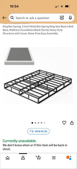 King Box Spring, 5 Inch Metal Box Spring King Size