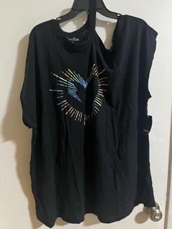 New 4X Torrid LoveSick Black Graphic T-Shirt