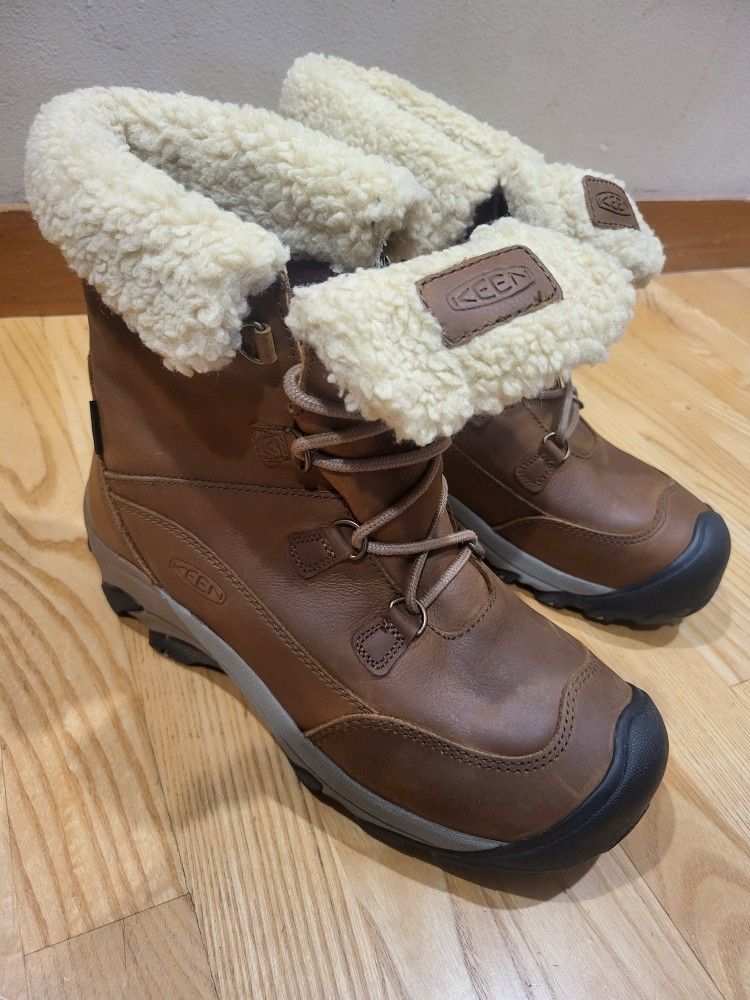 KEEN Women's Betty Boot Short Waterprof Insulated Ankle SIZE 9.5 BROWN