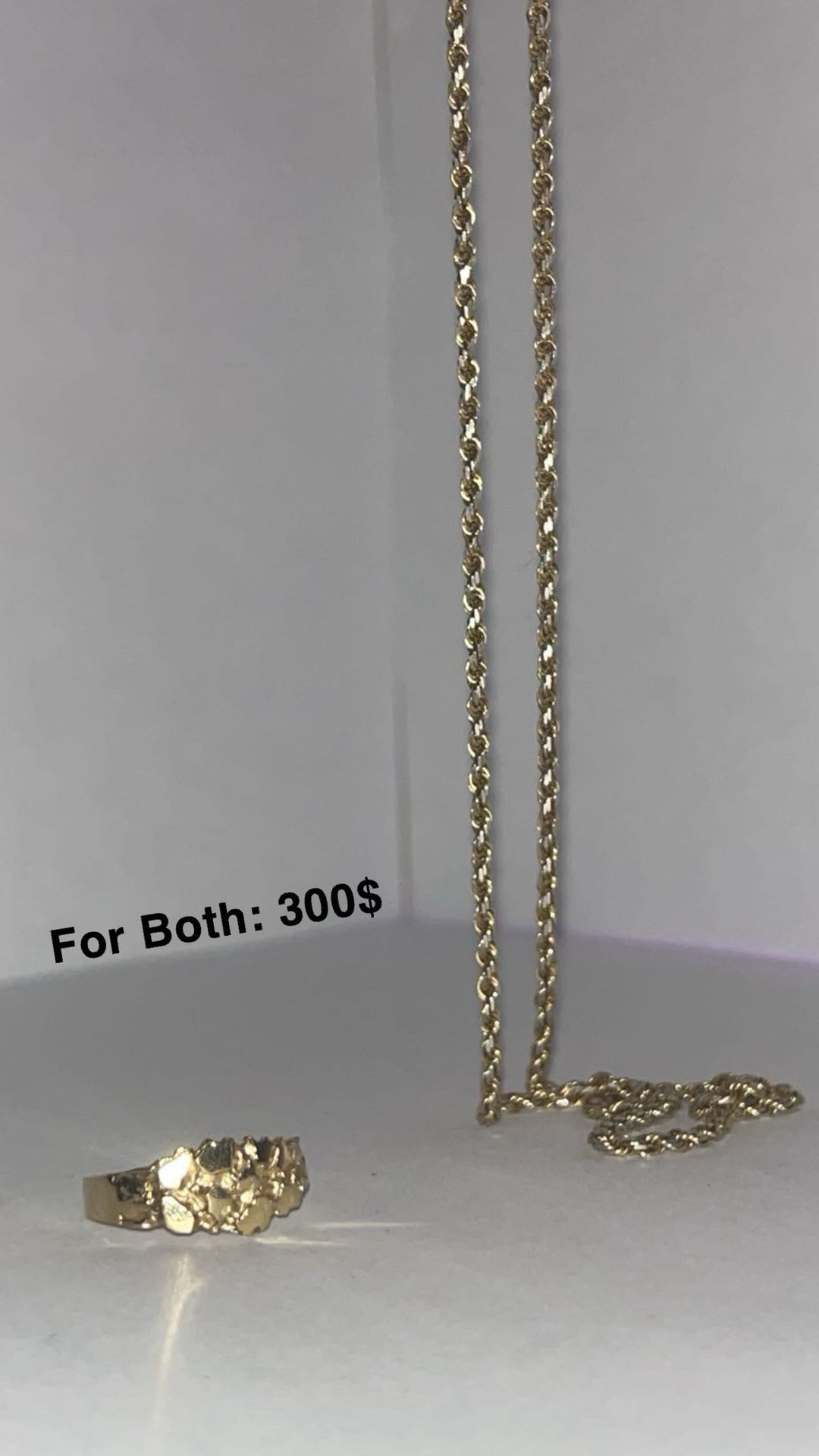10karat GOLD NUGGET RING SET