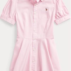 Ralph Lauren girls pink Oxford belted dress size 12