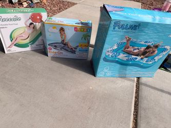 Pool floates: Shark float , Adult size lounge float, Avocado float