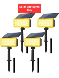 Solar Spotlight Ground Or Mount 4 Pack 