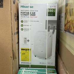 HISENSE PORTABLE AIR CONDITIONER 8,000 BTU 550 SQUARE FEET 
