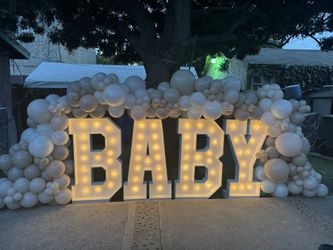 Marquee Letters With Balloons 