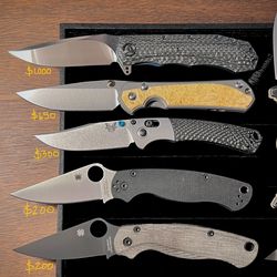 Various folding knives