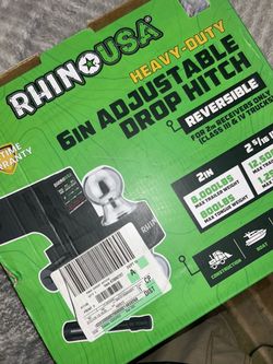 Rhino USA Heavy-Duty 6in Adjustable Drop Hitch