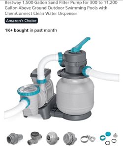 Bestway 1500 gallon sand filter pump.