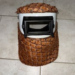 Outlaw Leather Brown Pirarucu Welding Hood