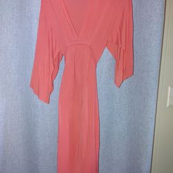 Women's Rachel Palley kaftan Dress Coral Orange Size S