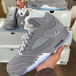 Air Jordan 5 Wolf Grey Size 8 11 12 5.5y 6y Brand New
