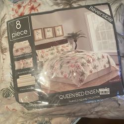 Queen Bed Comforter Ensemble
