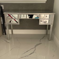 Mirrored Vanity Desk