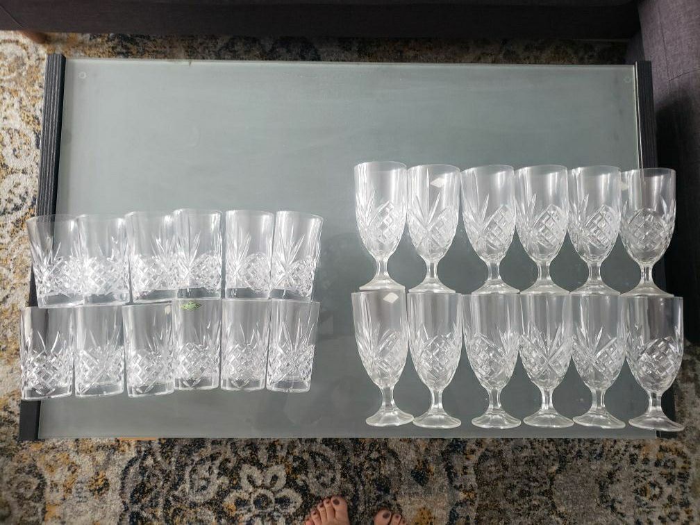 Crystal Glassware Set- 24 Pieces