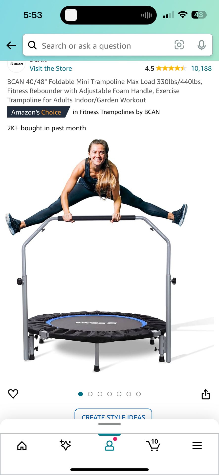 BCAN Foldable Trampoline - Exercise 