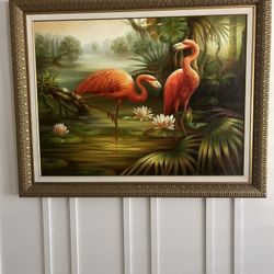 Flamingo Oil Painting