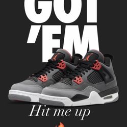 Jordan 4 Infrared 9C, 13C, 6.5Y