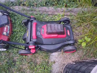Tough battery powered lawnmower