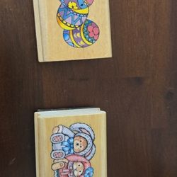 🐣 Easter / Spring Rubber Stamp Bundle – 2x2 Wood Block Stamps