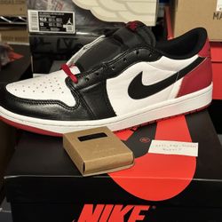 NEW 2023 AIR JORDAN 1 RETRO LOW “Black Toe” Sz10 & 10.5