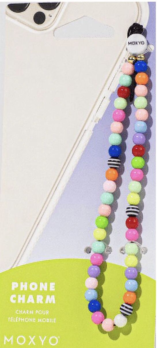 Mokyo multi color beaded phone charm strap