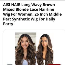 Aisi wavy synthetic wig