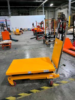 Hydraulic Double Scissor Lift Table Cart 330 lbs Capacity, 43.3" Extended Table Height A-2003