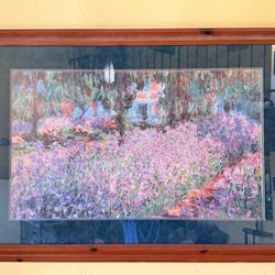 Painting with wood frame