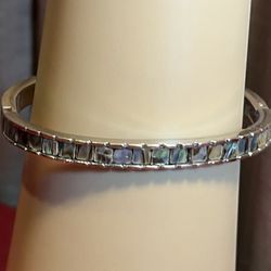 Silver Tone & Abalone Bracelet