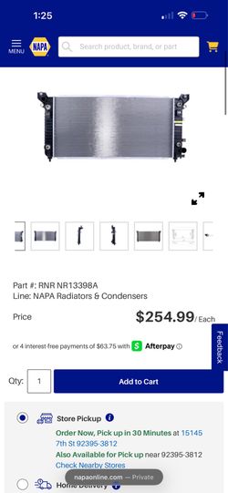 Brand new radiator from NAPA in the box