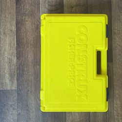 Vintage Fisher Price Construx 1983 YELLOW Carrying Case