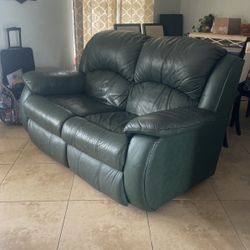 Leather loveseat 