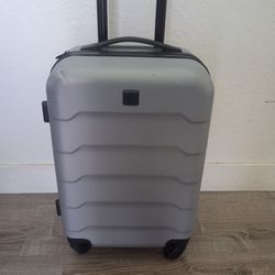 Silver Carry On Wheeled Suitcase, Good Condition 