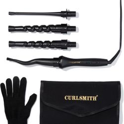 NEW IN BOX - Curlsmith Defrizzion Curl Reviving Wand - Revives & Defines Curls, Dry Styling with Minimal Heat & 4 Different Attachments - For All Curl