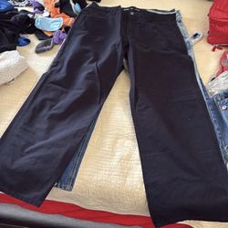 Men Black Pants 38x32- New