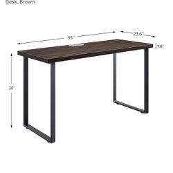 Industrial Office Desk, Brown - Moving Sale